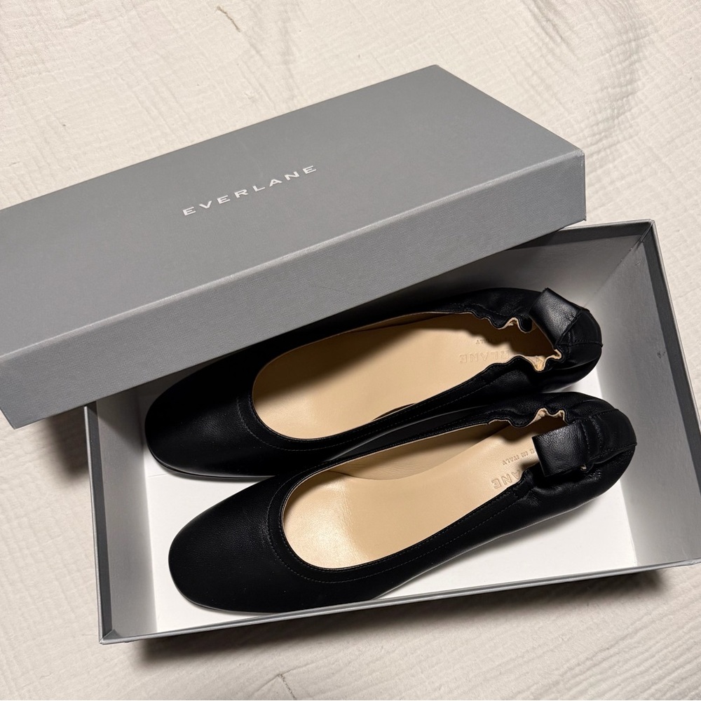 Everlane Black Leather Day Heel
